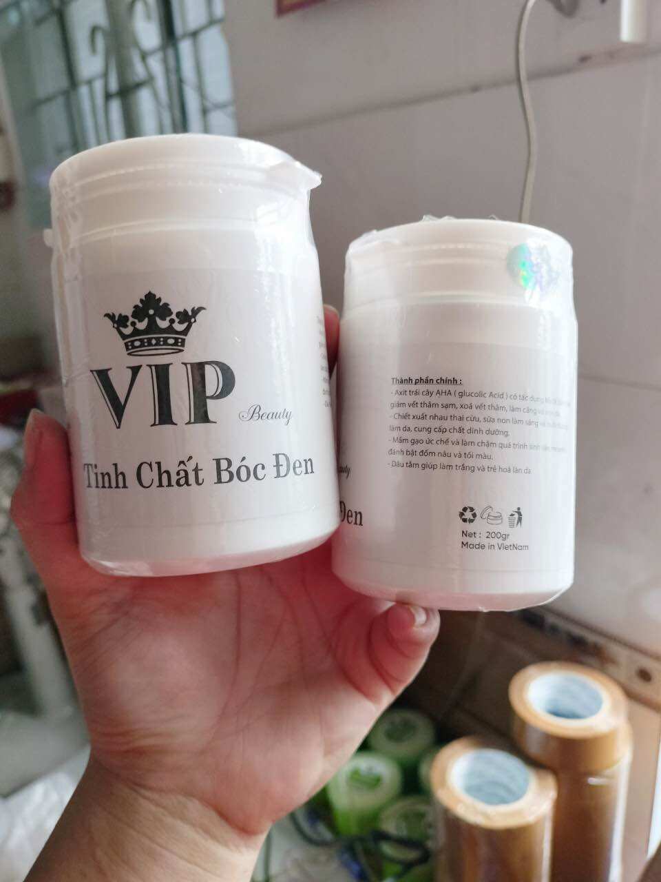 Kem kích siêu trắng tinh chất bóc đen ViP