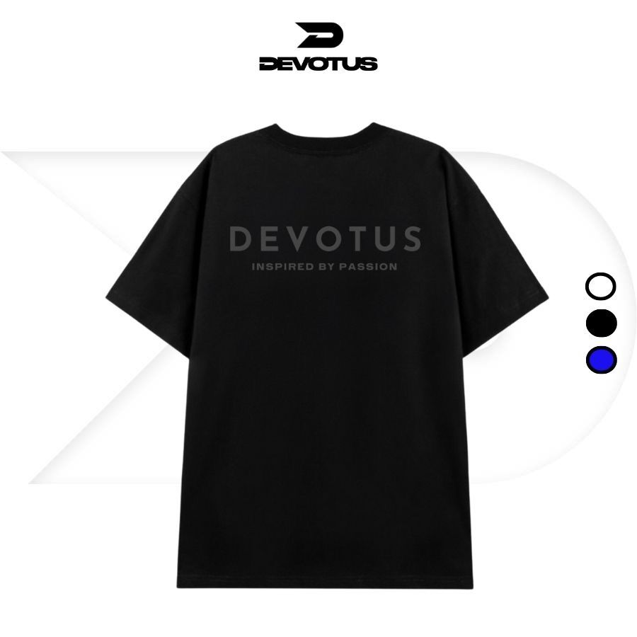 Áo thun Local Brand Unisex Devotus Premium 100% Cotton form Oversize - In nổi silicon logo giữa