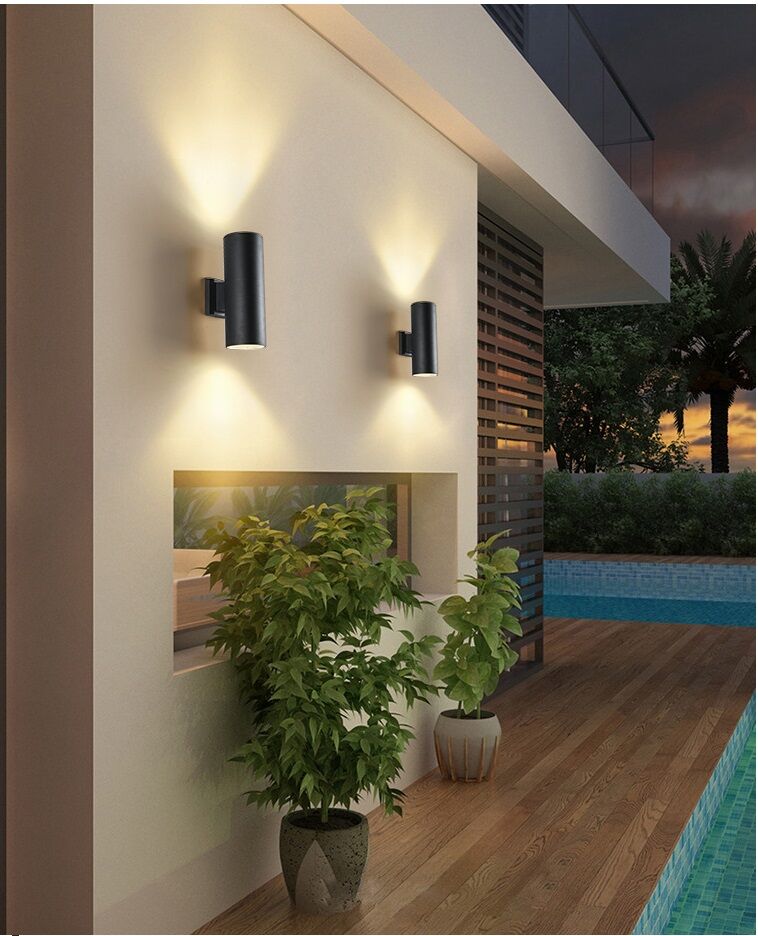 Đèn LED hắt tường  trang trí  2 đầu trụ Asia