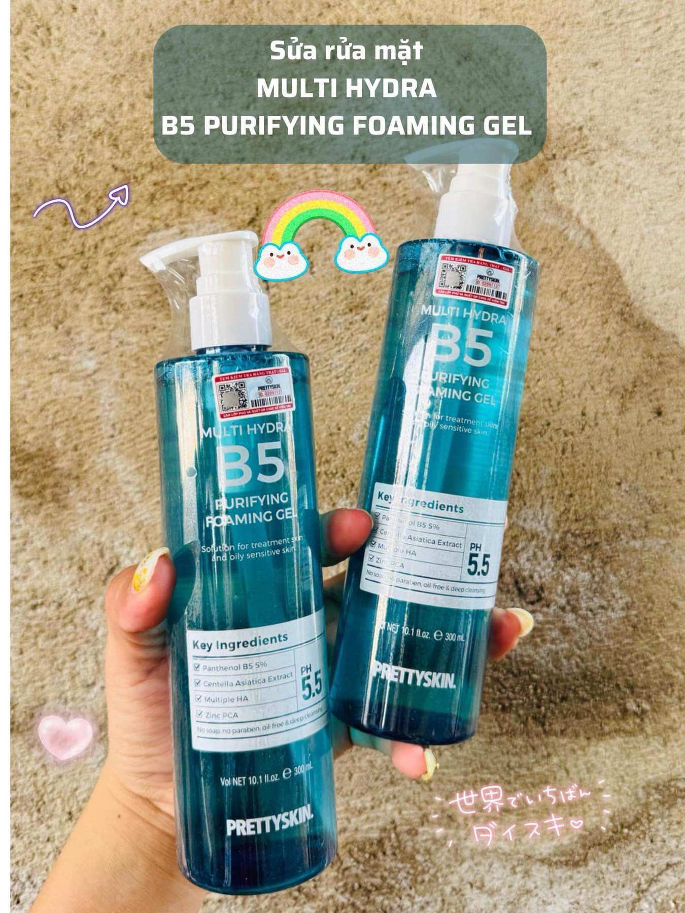 Sữa rửa mặt B5 Prettyskin sạch sâu cấp ẩm
