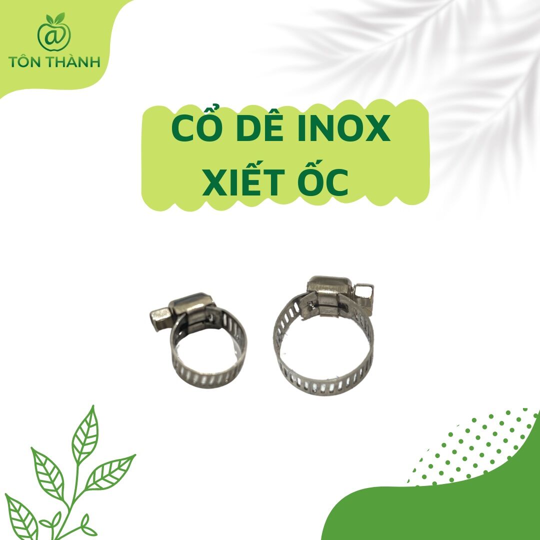 Cổ dê inox đai siết ốc đai siết ống nước size 19mm 25mm