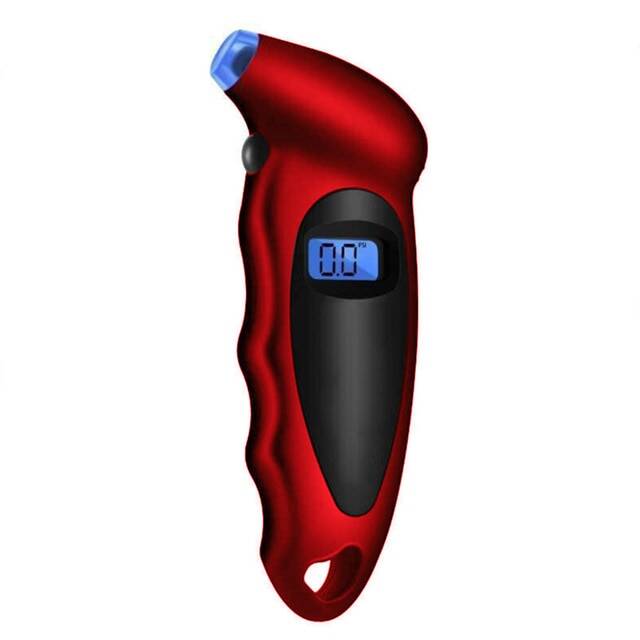 Mới đo áp suất lốp đèn nền Độ chính xác cao kỹ thuật số giám sát áp suất lốp xe lốp không khí Đo mét LCD hiển thị