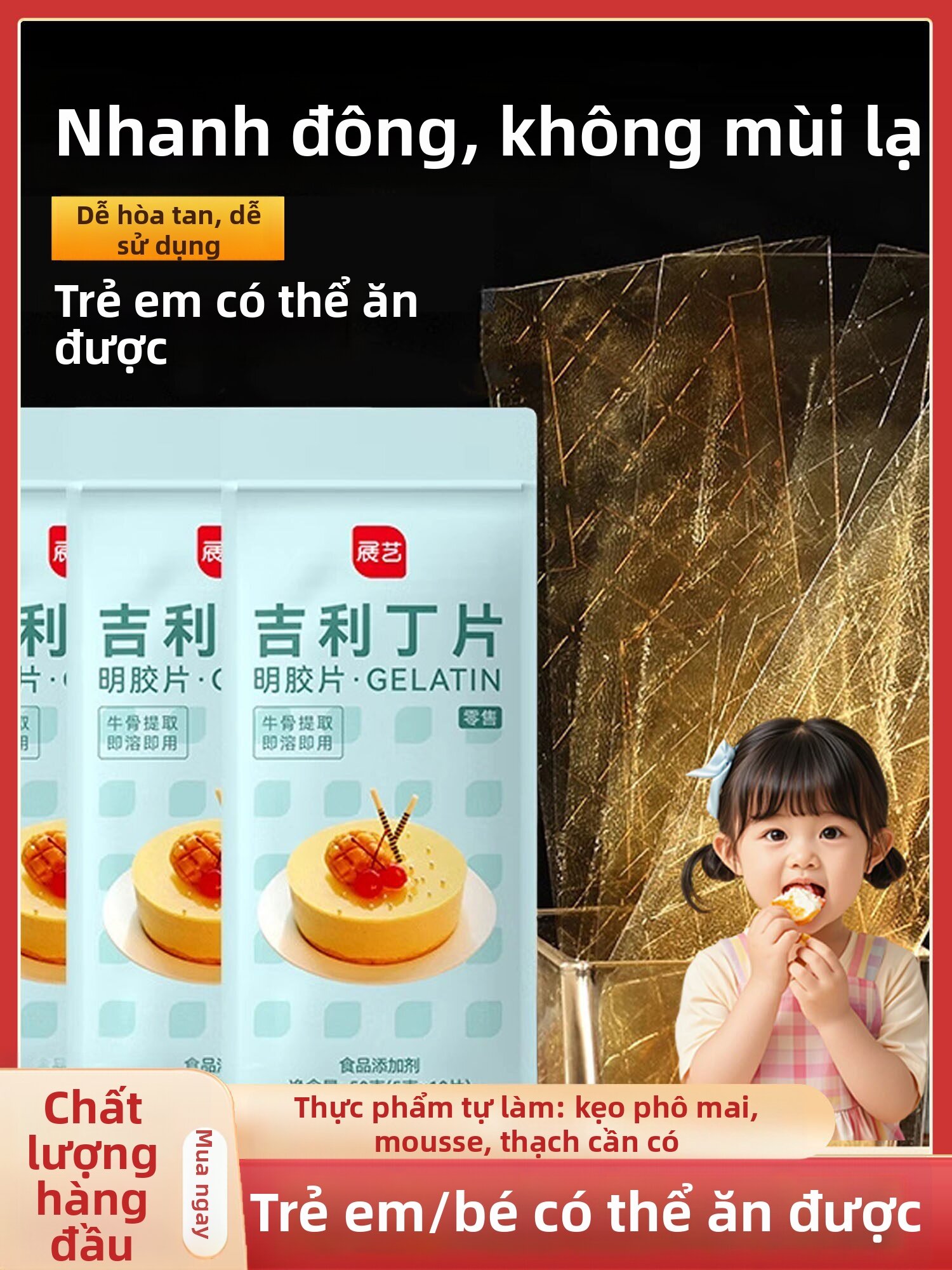 Bì Gelatin Dành Cho Trẻ Em Đạt Tiêu Chuẩn Thực Phẩm