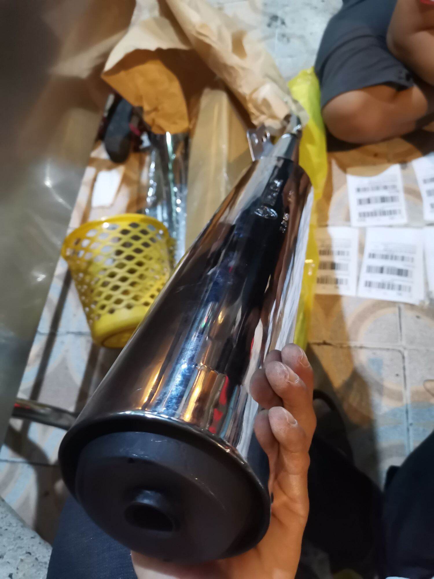 Pô xe may way 110 móc đít đen âm thanh ấm