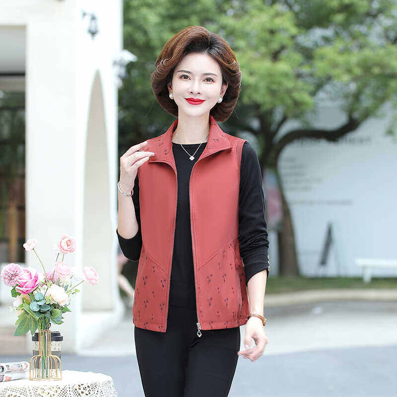 Áo Khoác Ngoài Mùa Xuân Thu Đơn Giản Thoải Mái Cho Phụ Nữ Trung Niên 40 Tuổi 50 Tuổi Áo Khoác Ngoài 