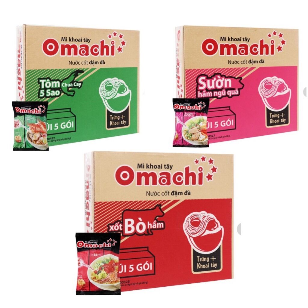 Set 05 Gói Mì Khoai Tây OMachi
