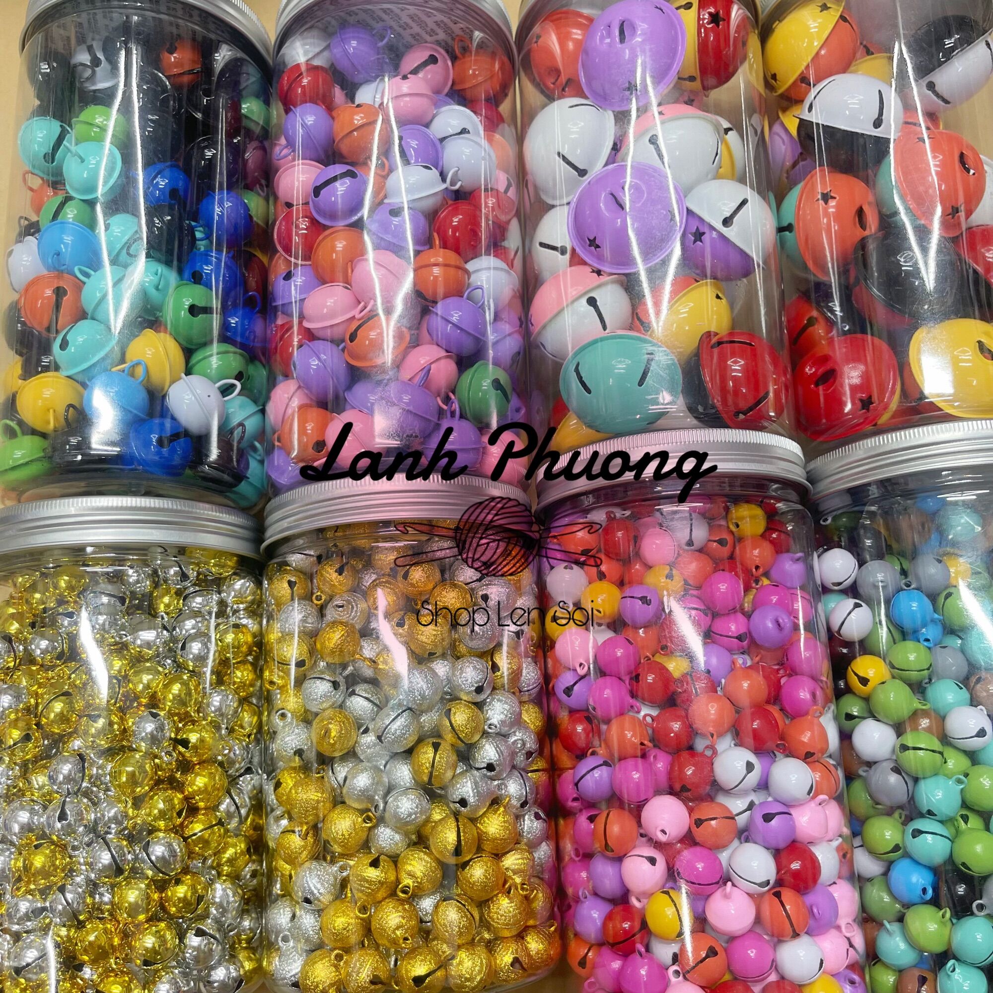 Lục Lạc Viên Chuông Bóng 1.5cm Noel (10 cái)