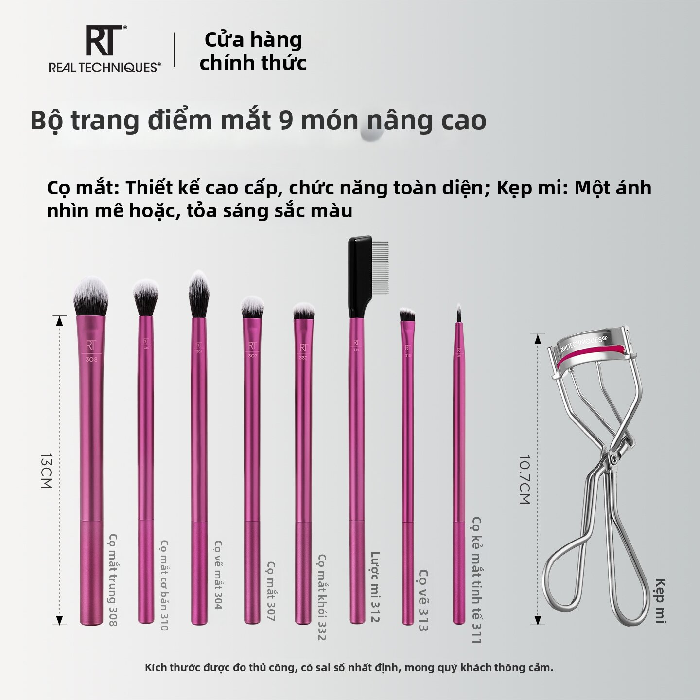 Real Techniques | Facial and Eye Makeup Brushes Set - 5