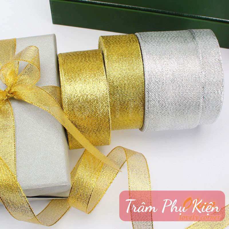 Ruy băng kim tuyến 2cm 4cm