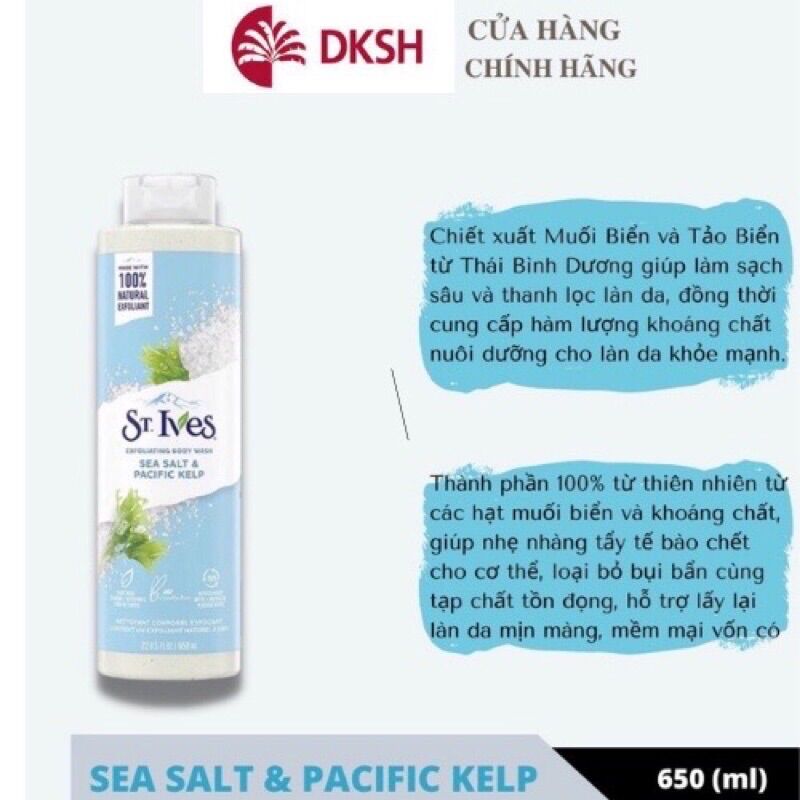 Sữa tắm  dưỡng da ST.Ives 650ml( hàng Mỹ)