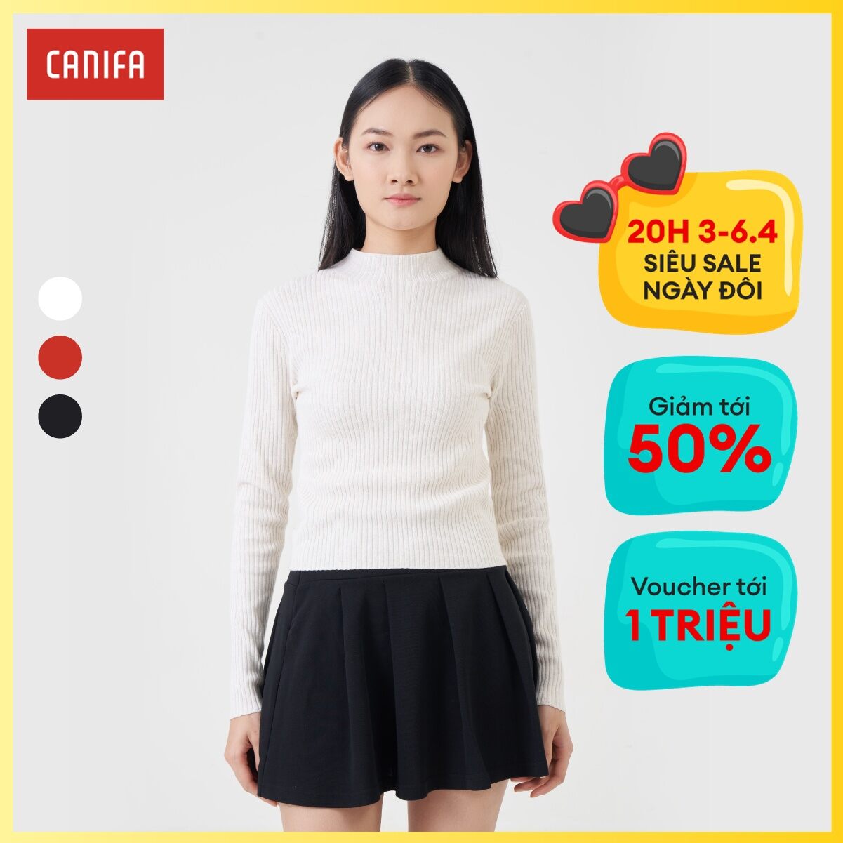 [CHỈ 5.11 VOUCHER TỚI 500K] Áo len nữ CANIFA ML23 6TE22W015