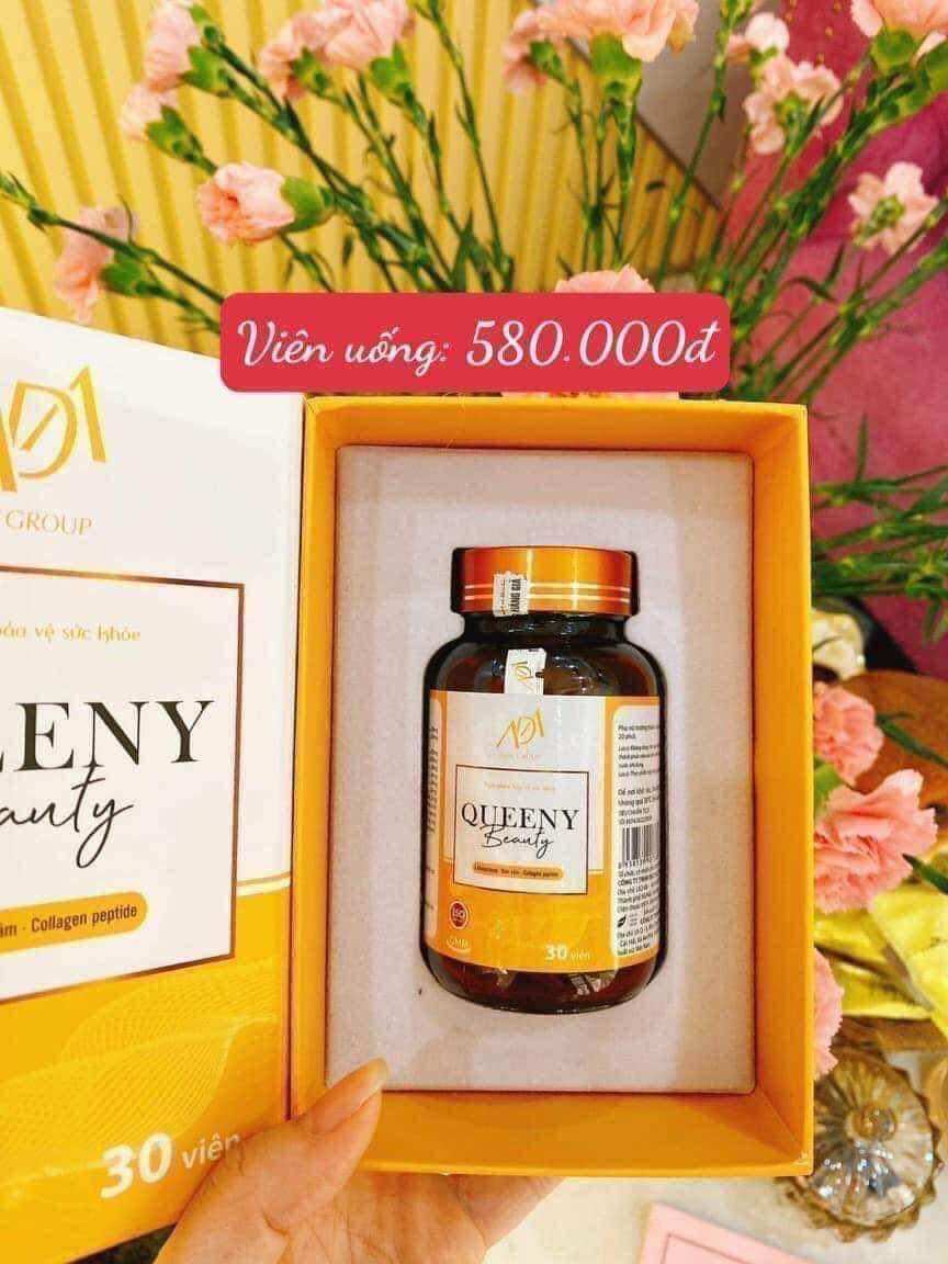 Viên uống cân bằng nội tiết tố nữ queeny beauty ada group hộp 30 viên