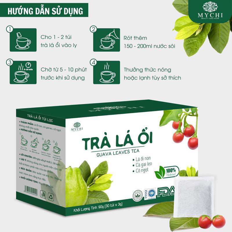 Trà Lá Ổi Mychi 30 Gói - Trà Túi Lọc