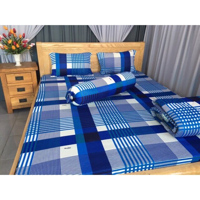 Bộ 4 món Drap nệm thun lạnh/bộ ga nệm/ga trải giường 4 món chất thun lạnh đủ kích thước giá rẻ