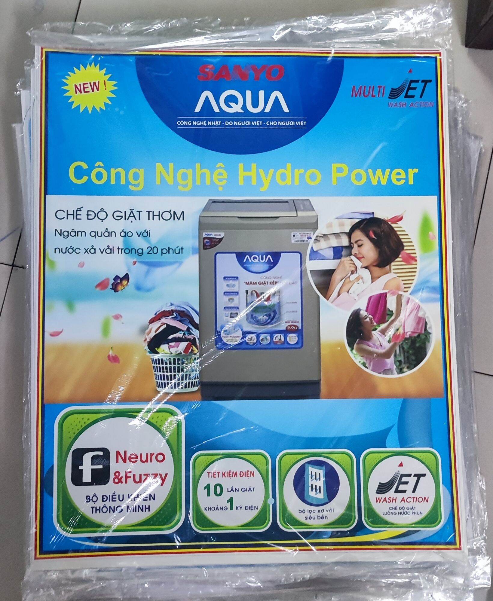 tem dán máy giặt Sanyo Aqua