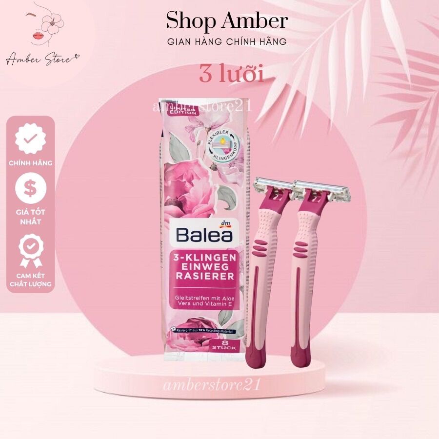 [HÀNG NỘI ĐỊA ĐỨC] Bộ dao cạo 2 lưỡi và 3 lưỡi Balea