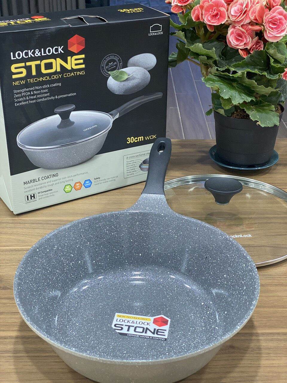 CHẢO STONE 7 LỚP 30CM LOCK&LOCK LCA6305D