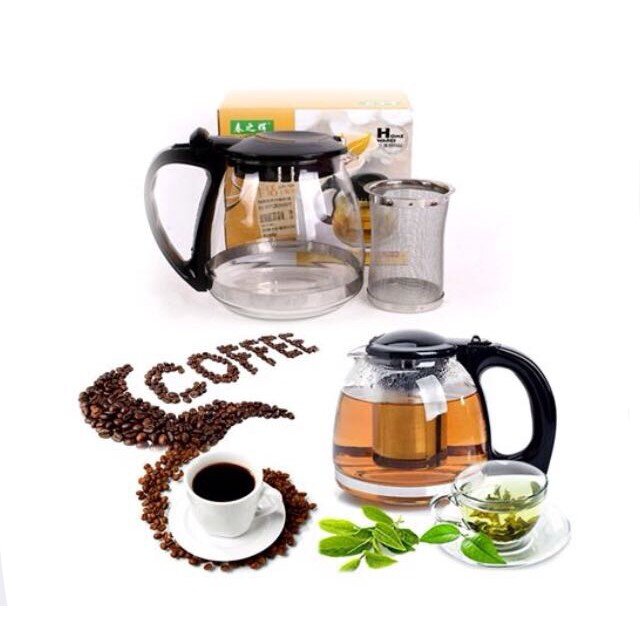 Ấm Pha Trà Thủy Tinh Có Lưới Lọc (700ml - 1300ml)