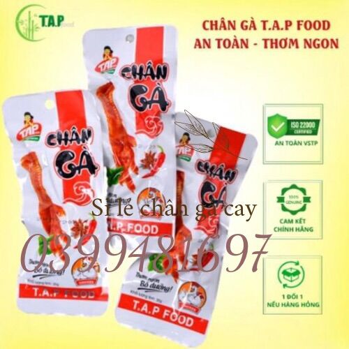 Chân gà cay t.a.p food, 10 gói chân cay loại to 50gr hàng có sẵn