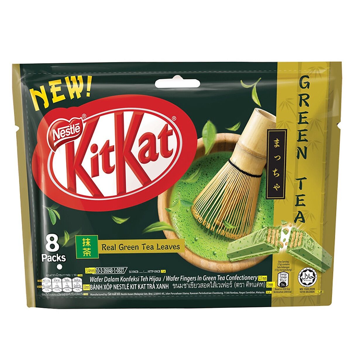KITKAT TRÀ XANH GÓI 8 THANH