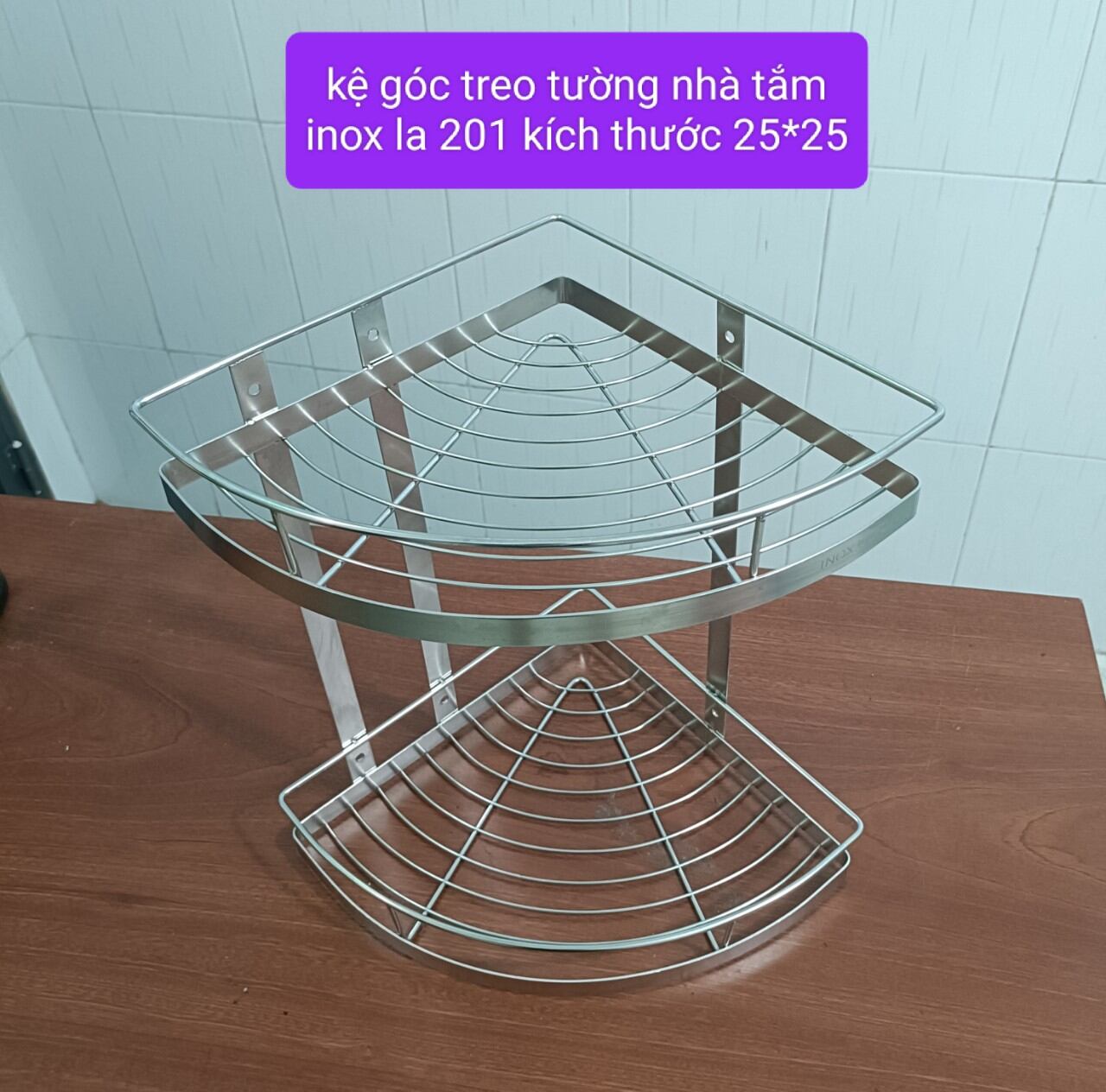 kệ góc nhà tắm inox 201