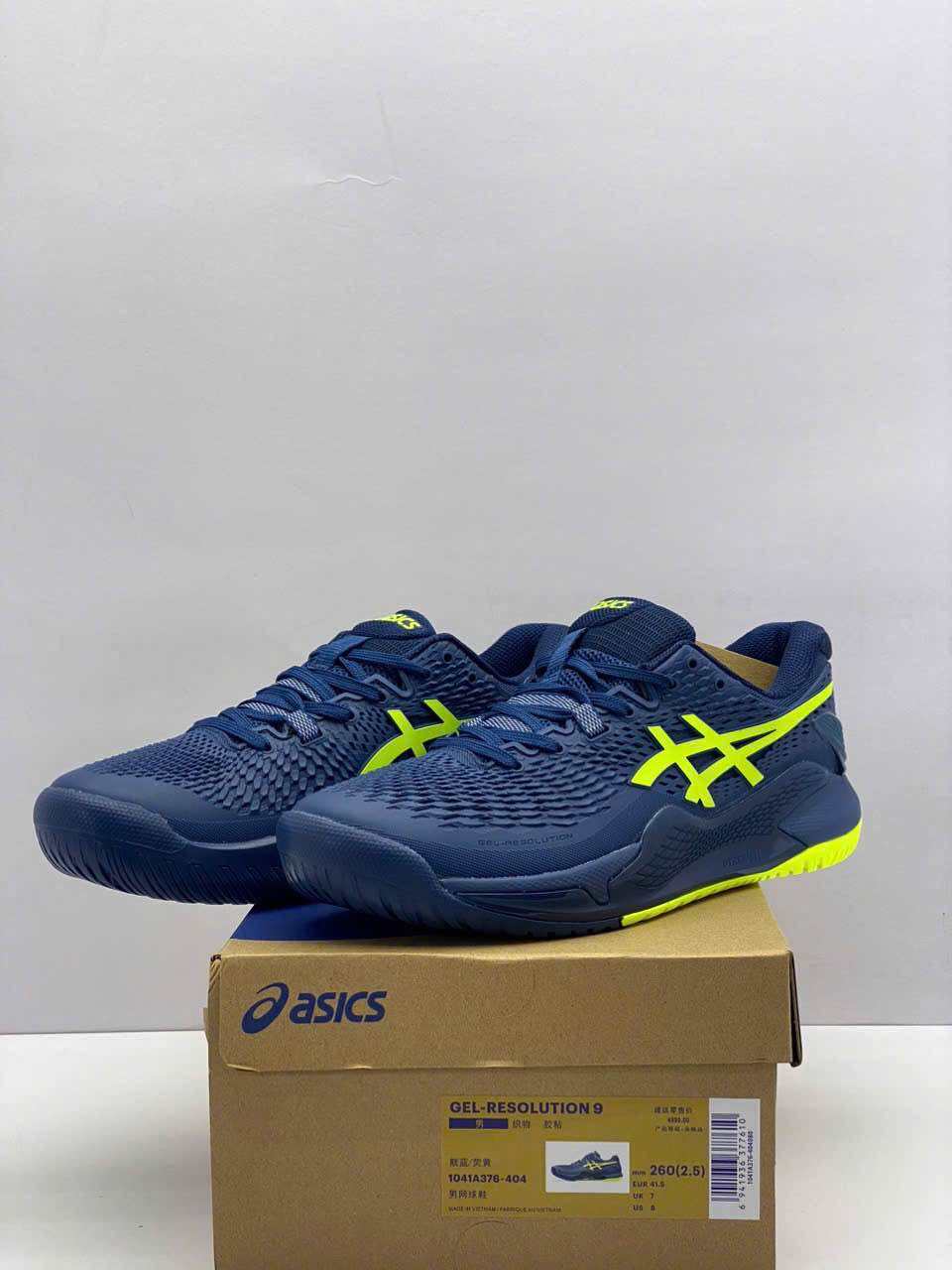 Giày thể thao, Giày Tennis Unisex chính hãng Asics gel resolution 9 Tặng Kèm Tất