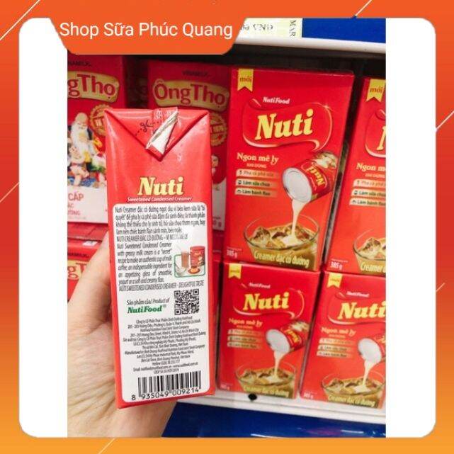 Sữa đặc Nuti có đường hộp giấy 385g