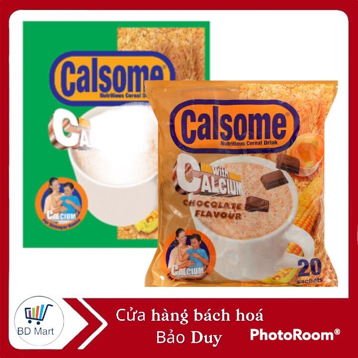 Bột ngũ cốc vị chocolate / vani calsome bịch 500g -92448