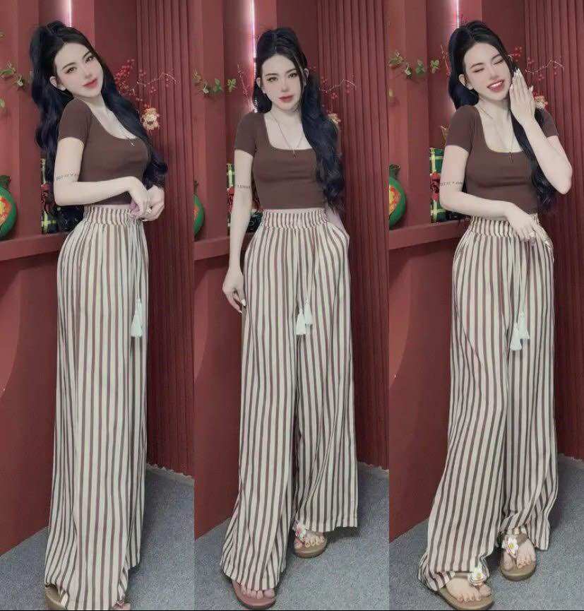 Set áo corop kèm quần sọc
