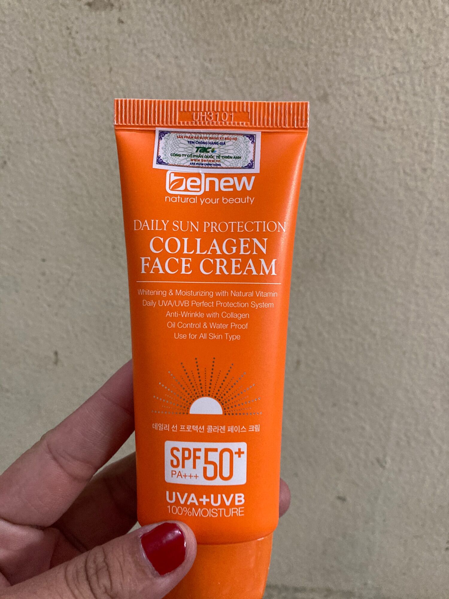 Kem chống nắng Hàn quốc colagen chính hãng date mới Benew