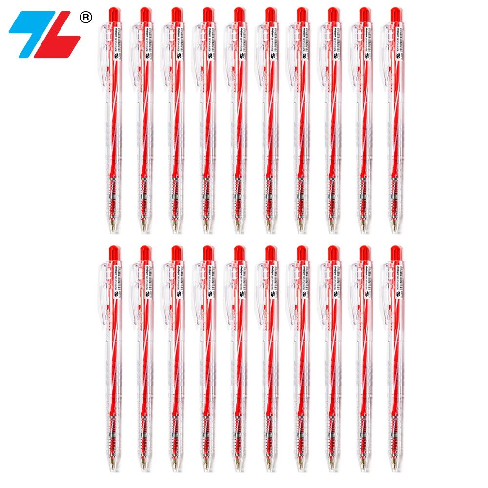 Hộp 20 cây bút bi Thiên Long TL-089 ngòi 0.5mm giá sỉ mực xanh, đỏ