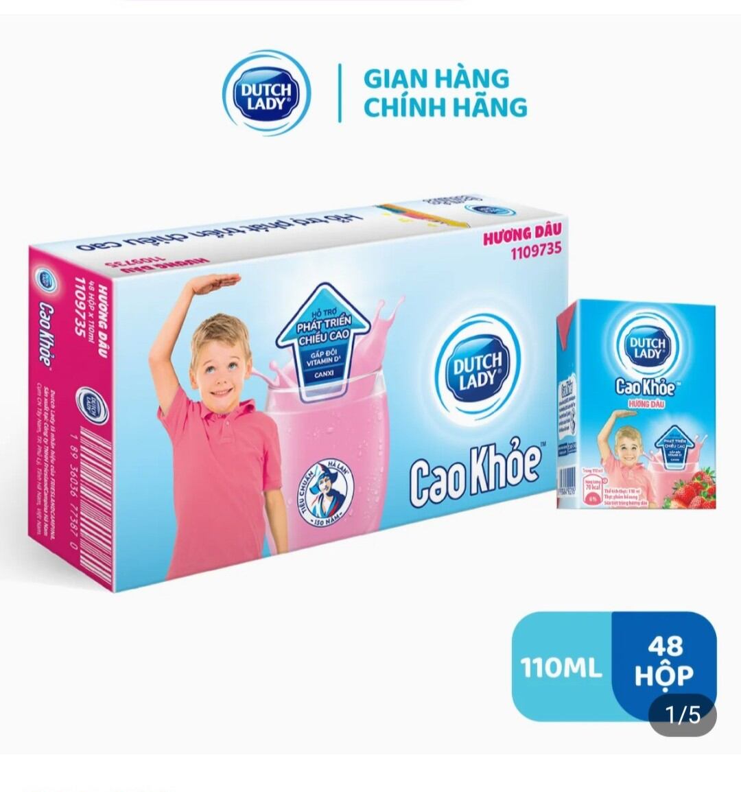 Sữa Hà Lan cao khỏe 2 màu (48 hộp *110ml)