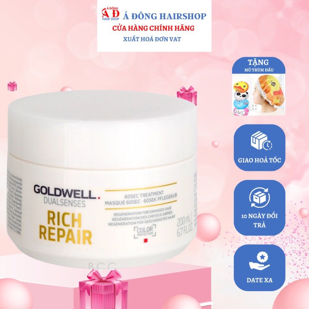 Hũ mặt nạ ủ tóc goldwell dualsenses 60s siêu phục hồi tóc hư tổn đức 200ml