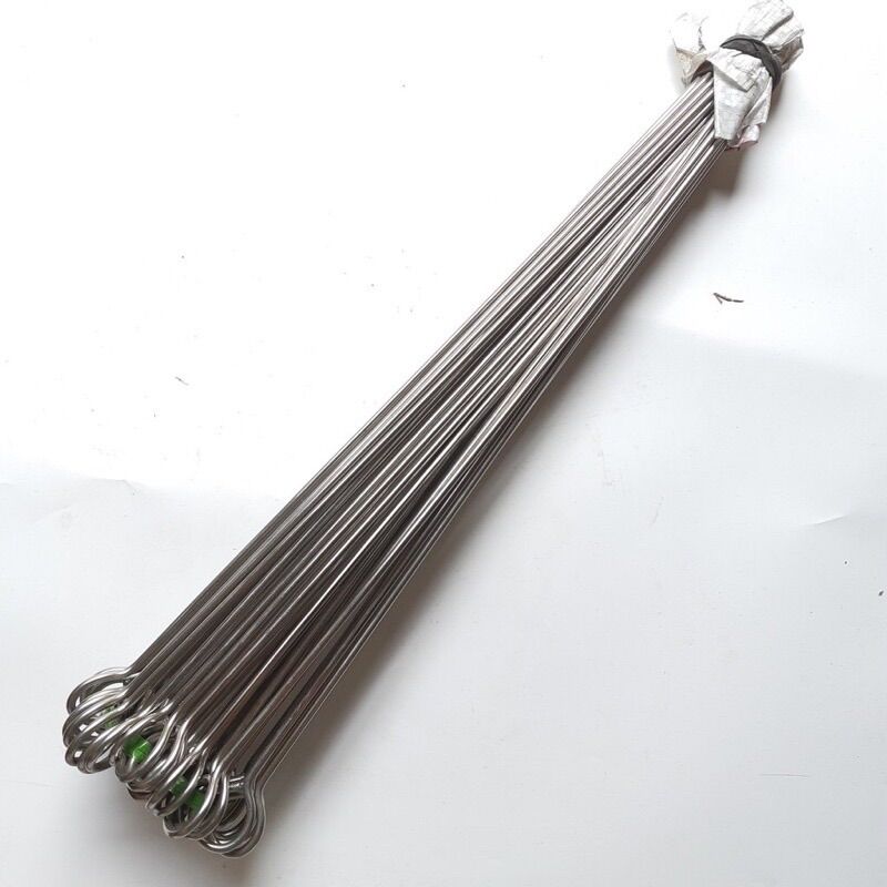Combo 10 que xiên nướng thịt inox dài 50cm không rỉ