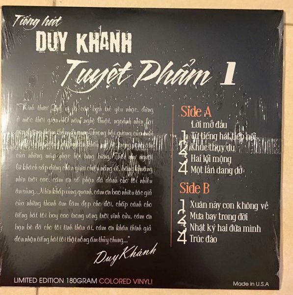đĩa than Duy Khánh - Tuyệt phẩm 1