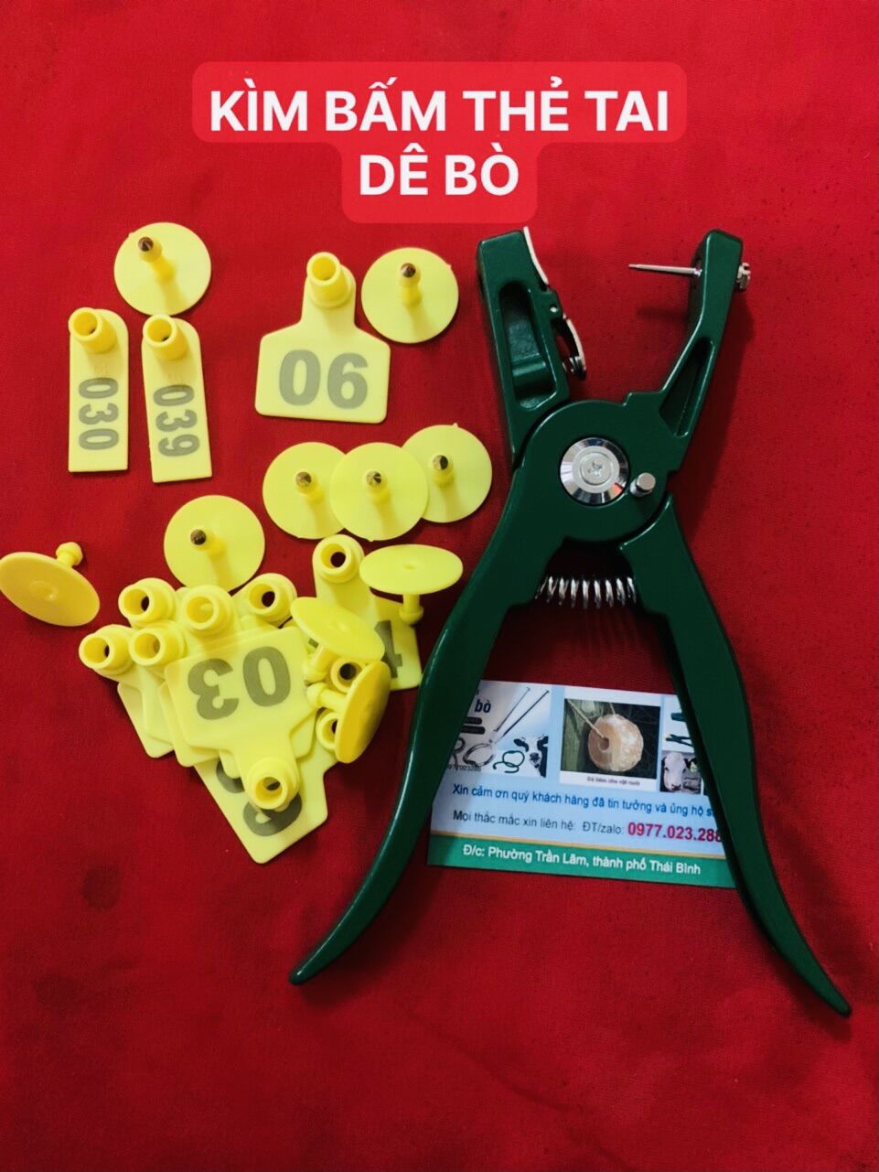 Kìm bấm thẻ tai bò dê heo lợn