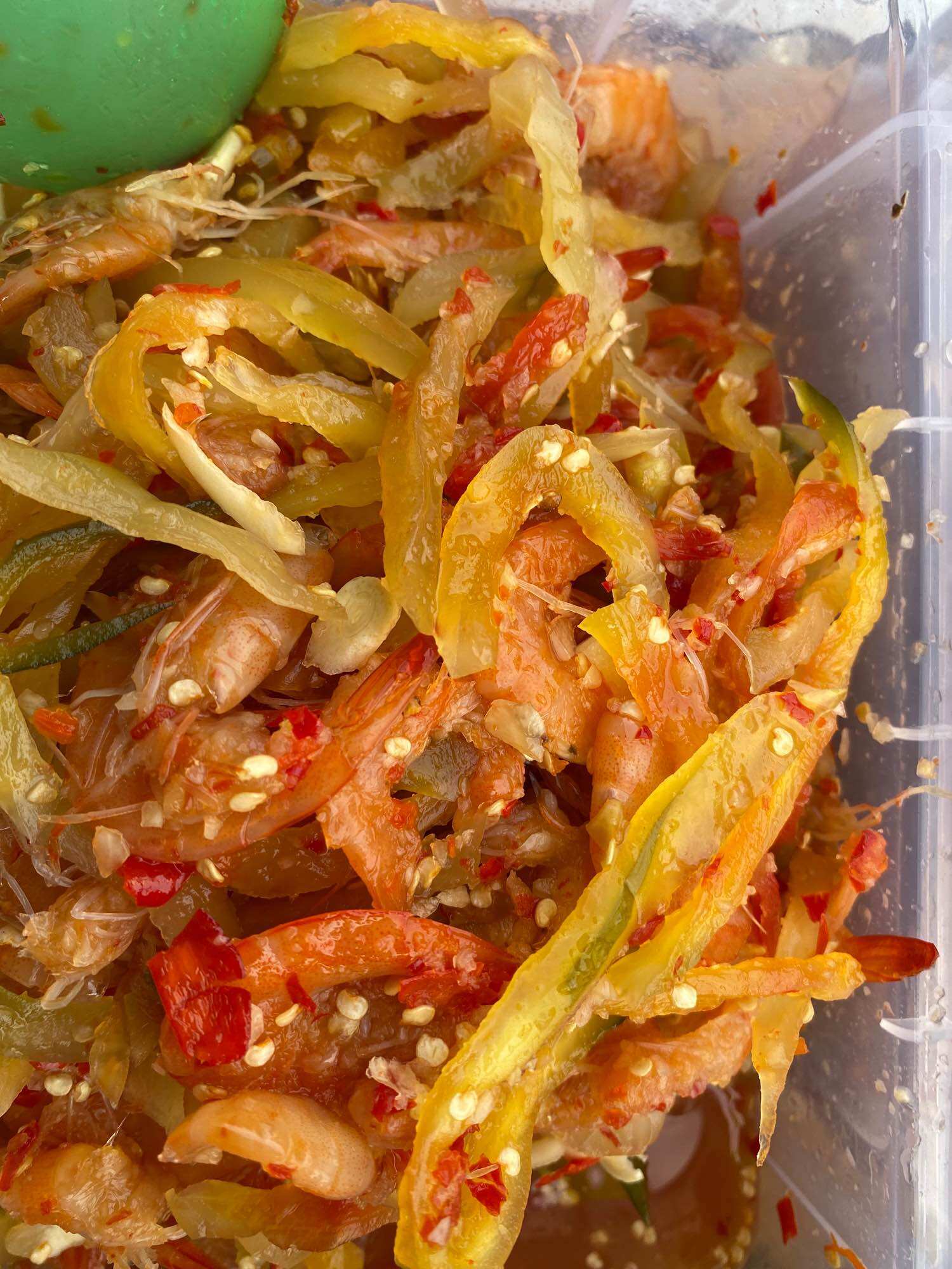 Đặc sản mắm tép đu đủ vị chua cay dòn 1kg