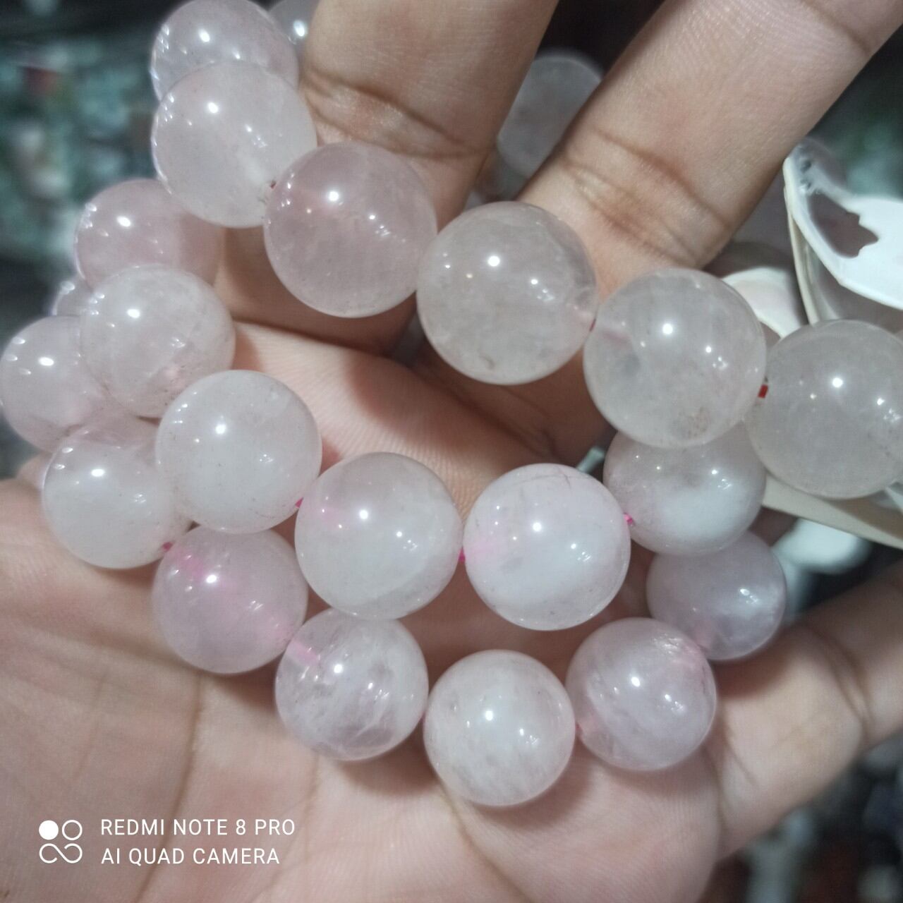 Vòng tay đá thạch anh hồng