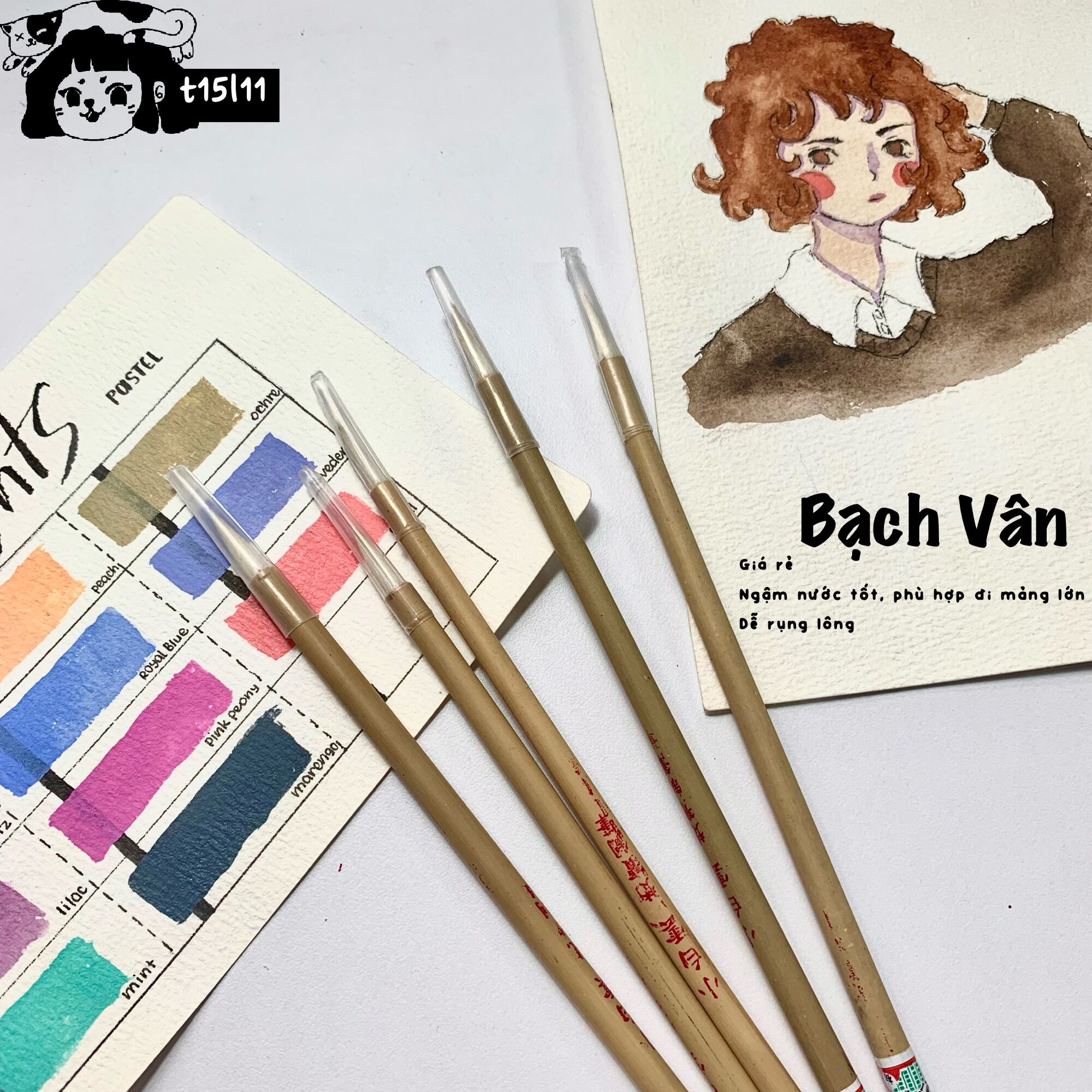 [t15l11] Cọ vẽ thư pháp Bạch Vân/ Hero