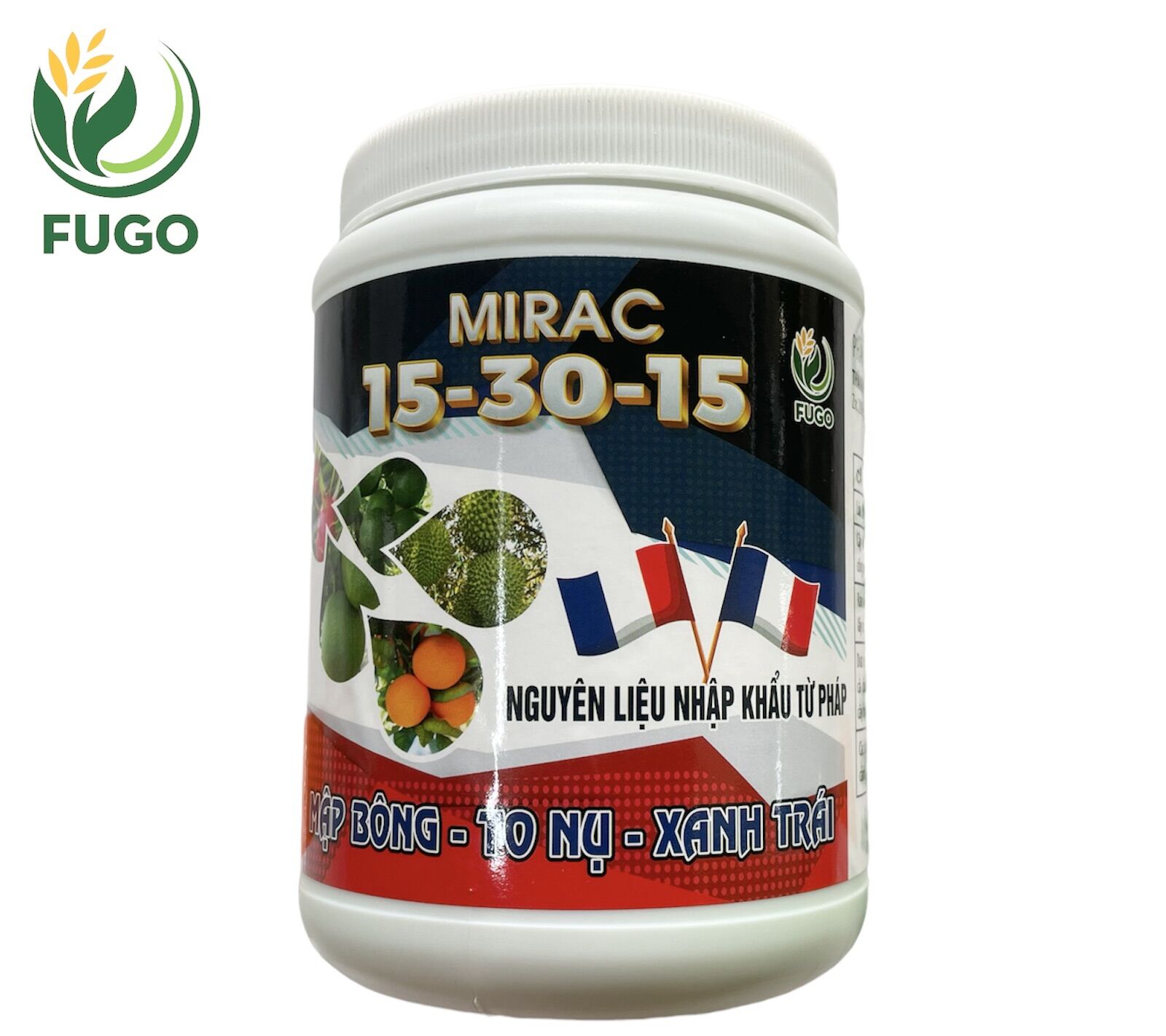 Phân bón npk 15-30-15 fugo mập bông to nụ xanh trái hủ 555g