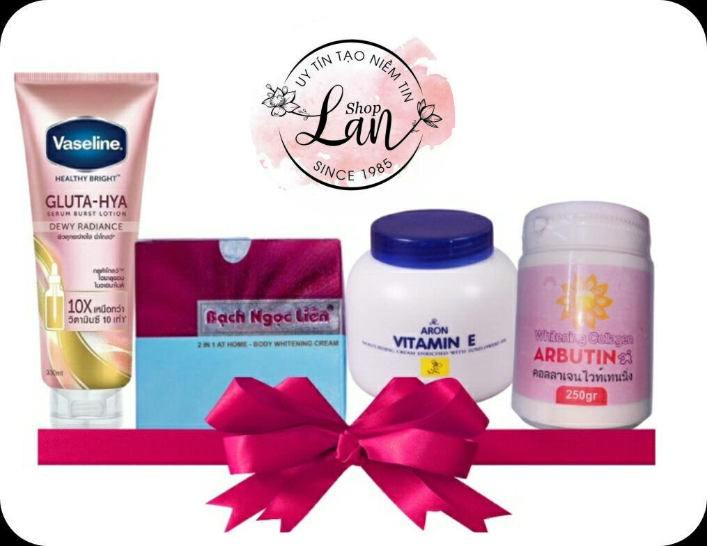 COMBO SIÊU DƯỠNG BẠCH NGỌC LIÊN + VASELINE GLUTA + 3C3 + E THÁI