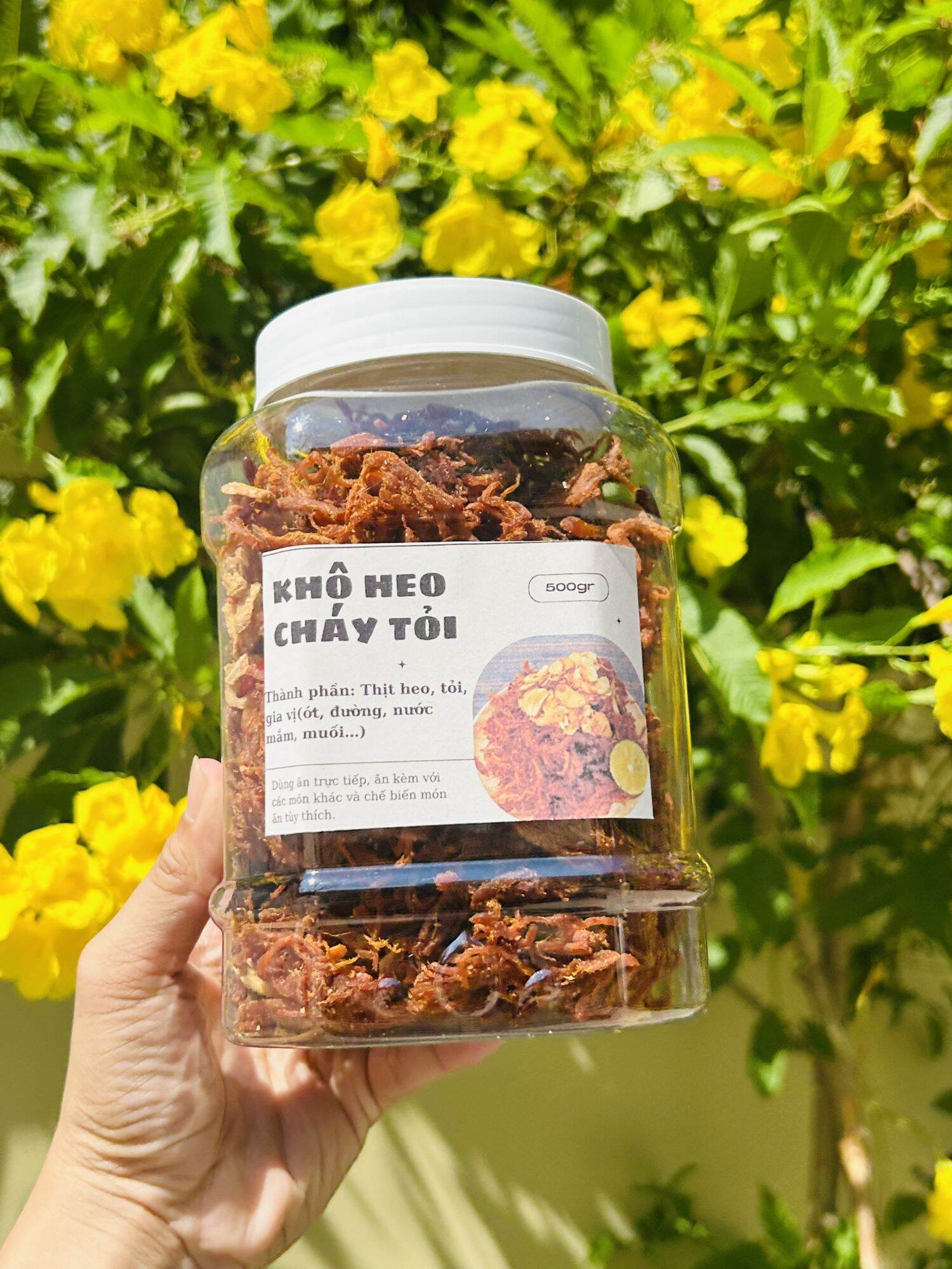 KHÔ HEO CHÁY TỎI 500GR