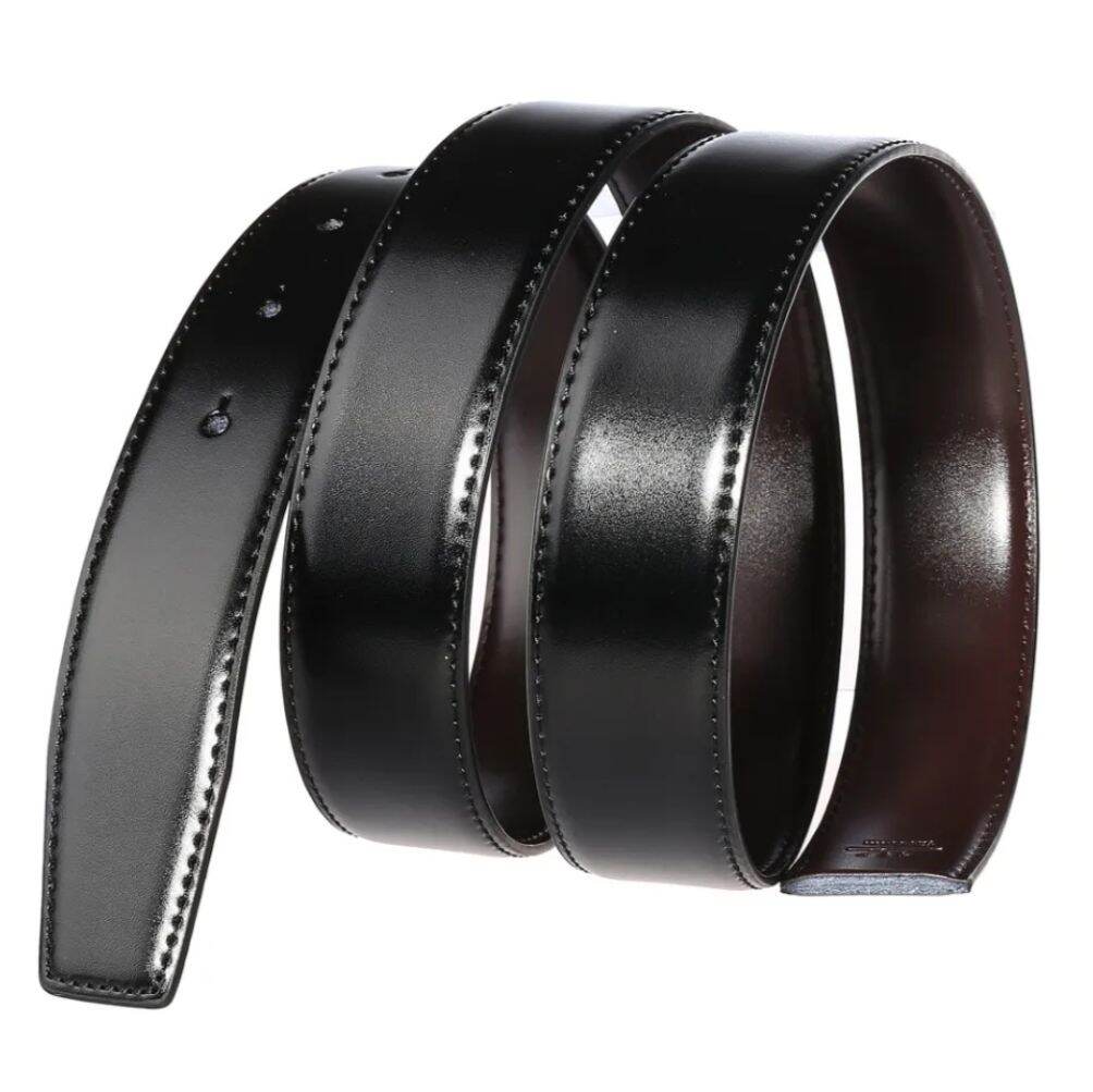 Dây Nịt Thắt lưng nam da bò hai mặt da hai màu đen nâu hai trong một đẳng cấp bản 3.5cm dùng cho khóa kim kim bảo hành 5 Fullbox