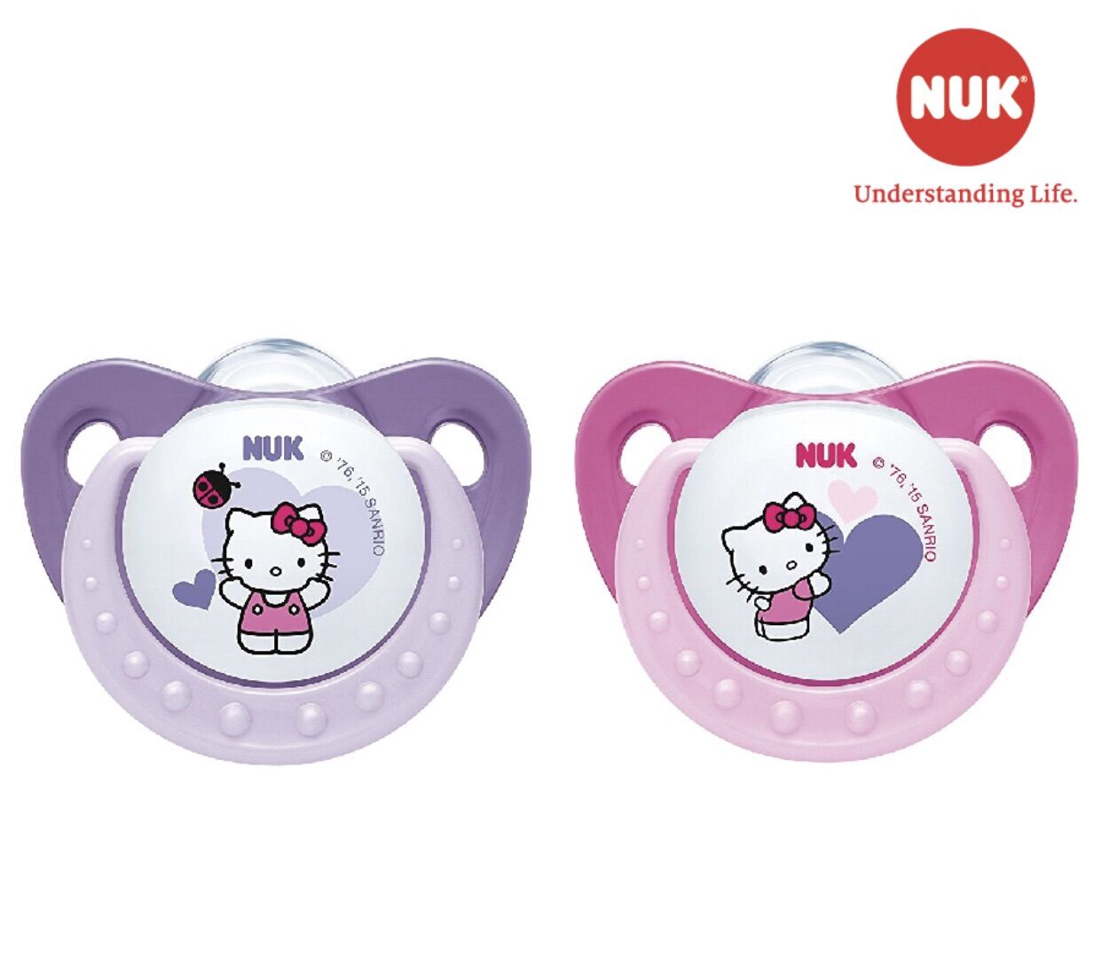 Bộ 2 ti giả NUK sleeptime silicon Hello Kitty bé gái