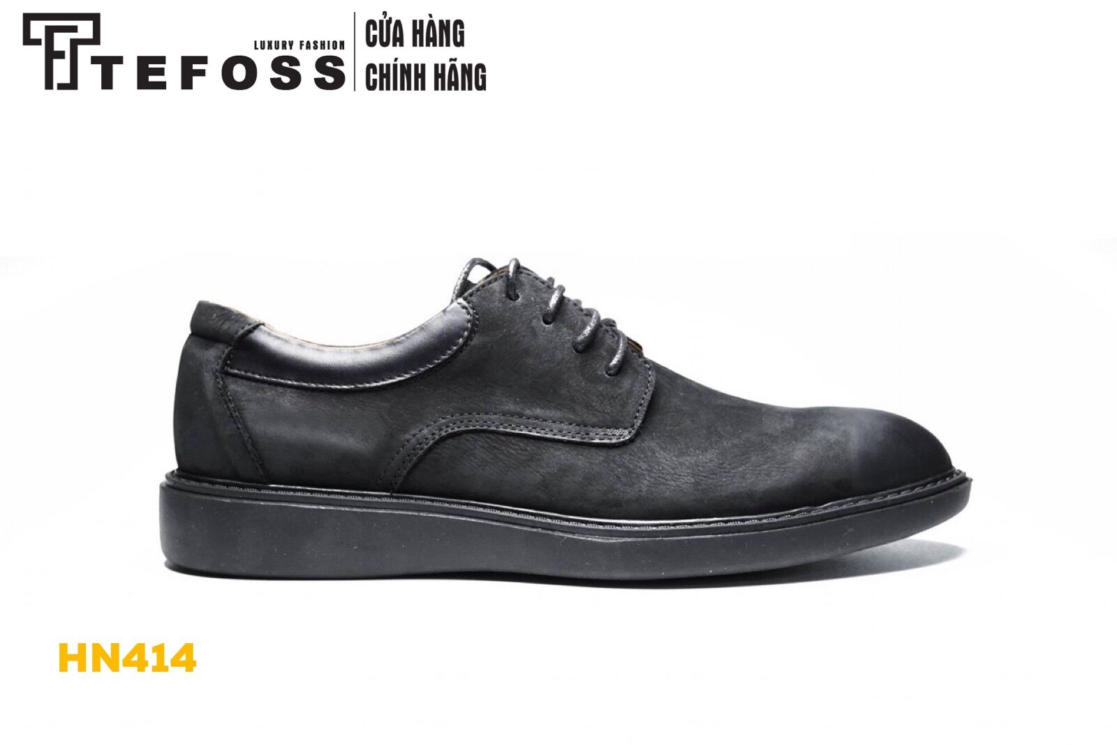 Giày Da Nam Cổ Thấp Tefoss Da Bò Thật 100% HN414
