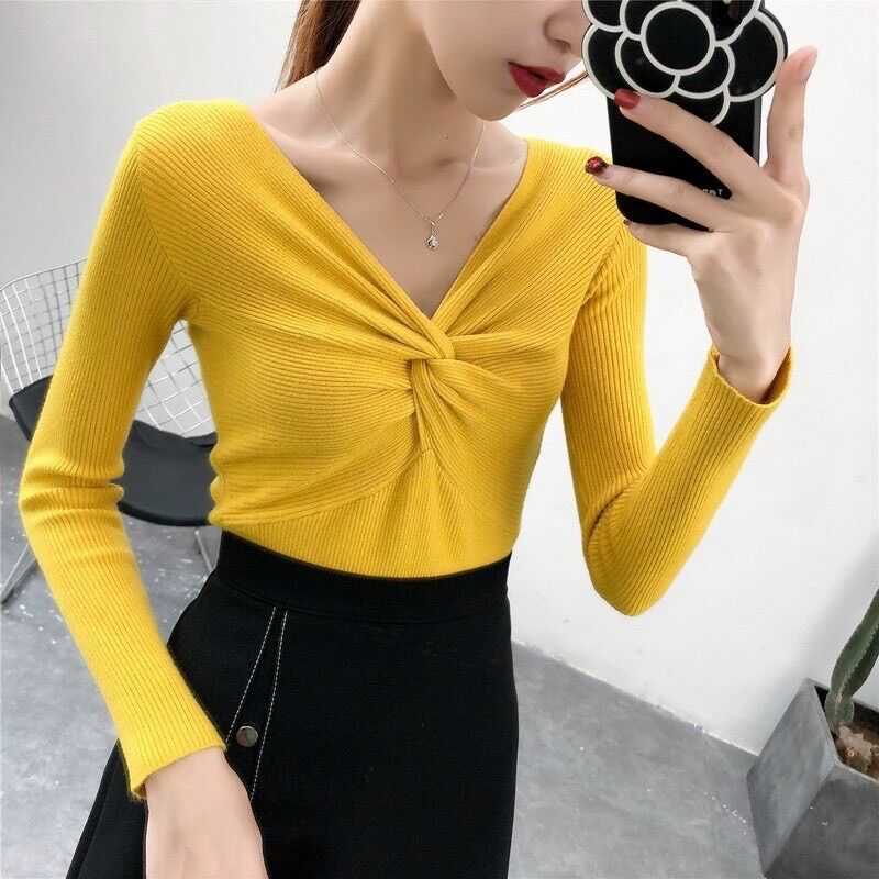 Áo thun gân soắn ngực áo ôm body from dưới 50kg