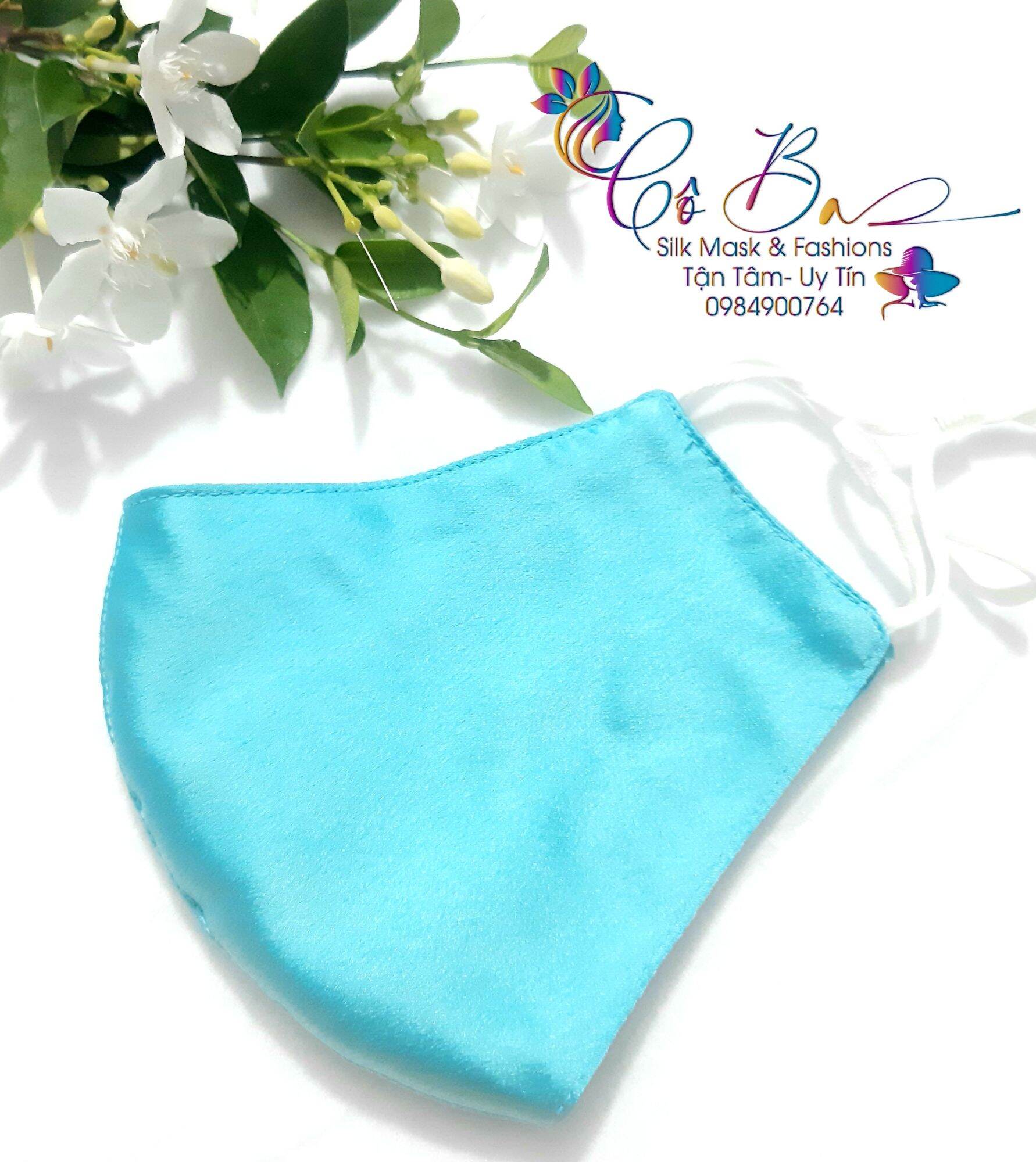 Khẩu trang vải lụa satin mềm, mỏng, mát, nhẹ
