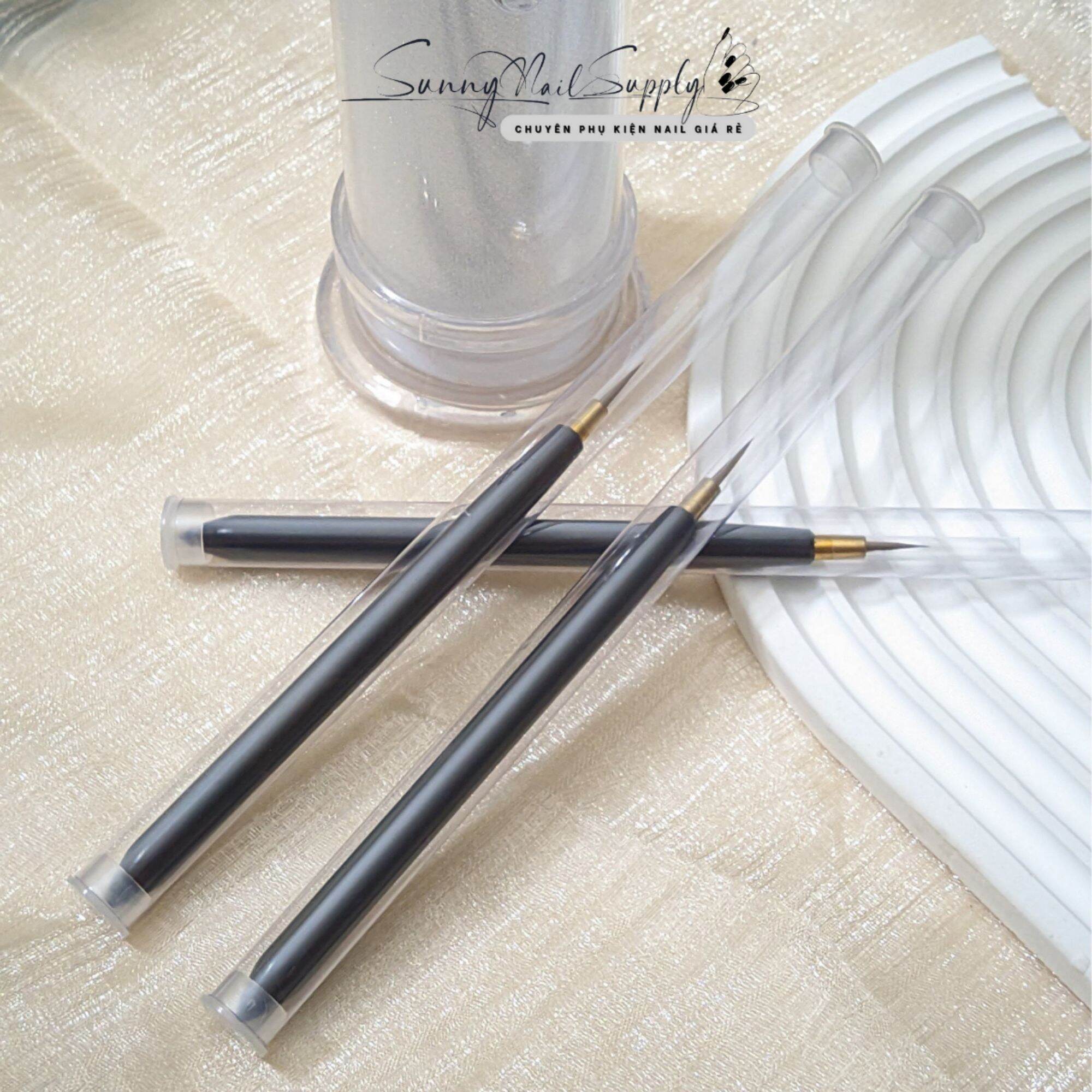 Cọ tô cọ hoa cúc cọ vẽ thư pháp nail cán đen cao cấp