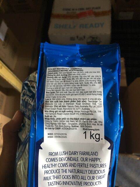Sữa bột nguyên kem 1kg Devondale [ nhập khẩu úc]