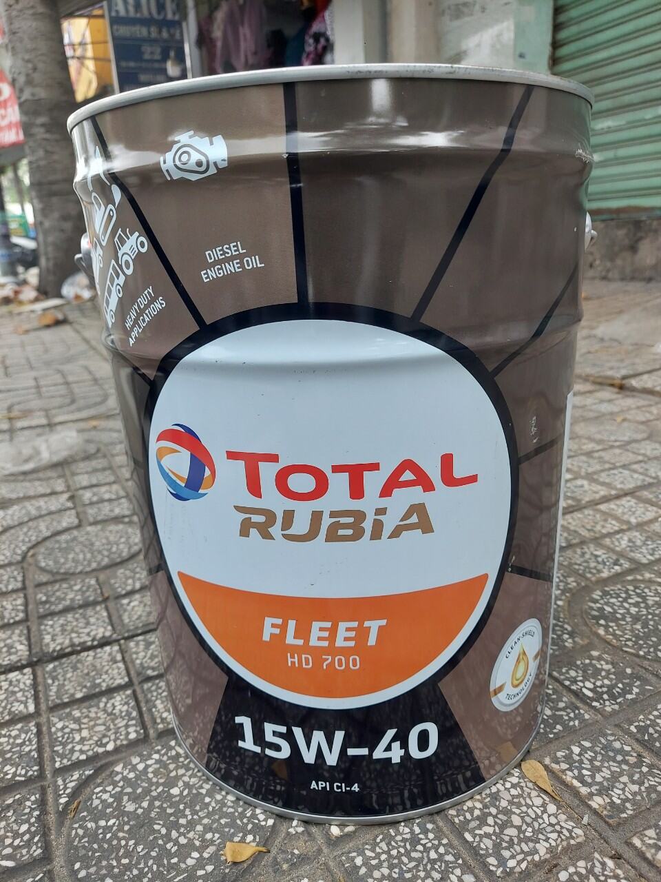 Dầu nhớt Total HD700 15W40, xô 20L